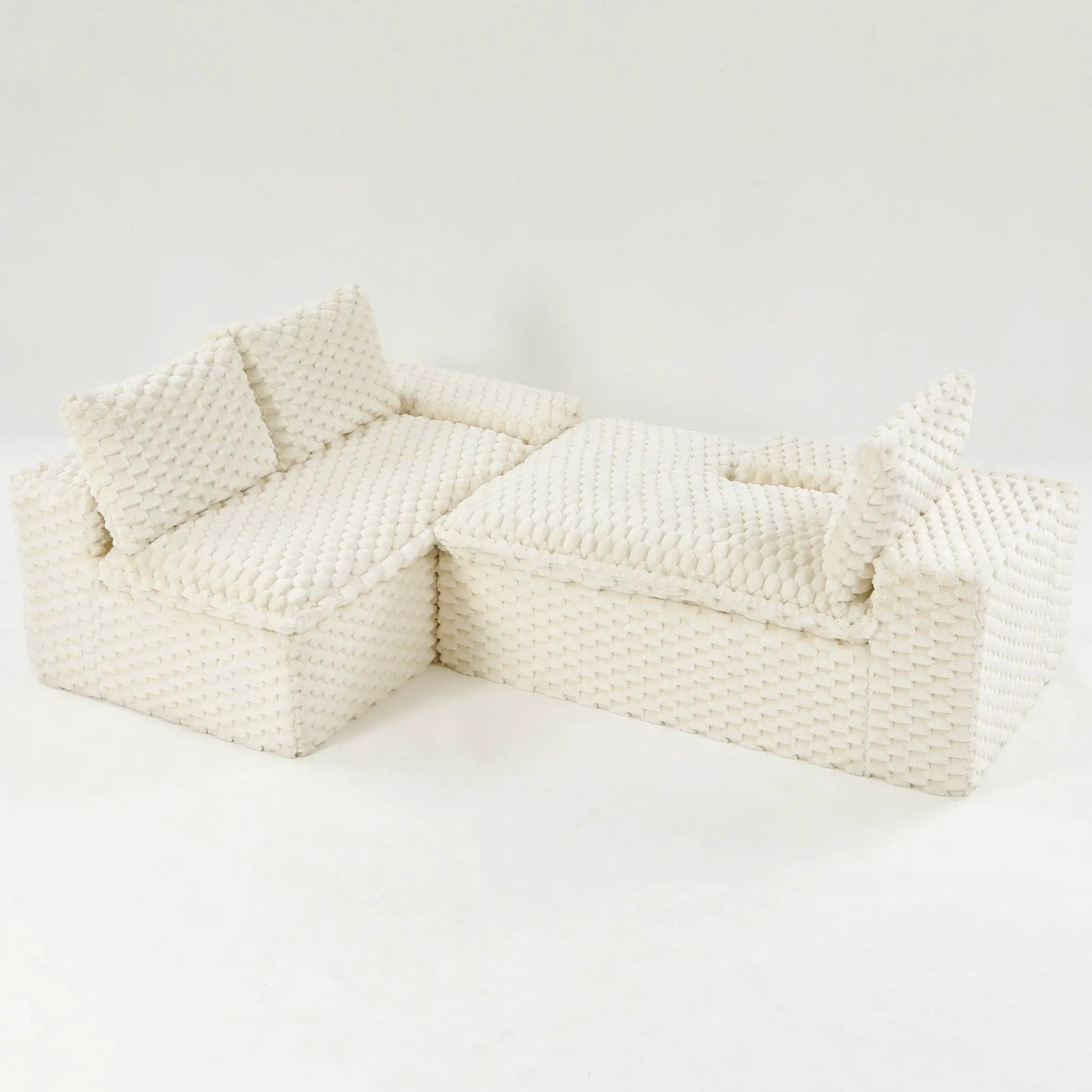 Modular Sofa, Convertible Twin Seat With Chaise Lounge by Unique Piece Furniture