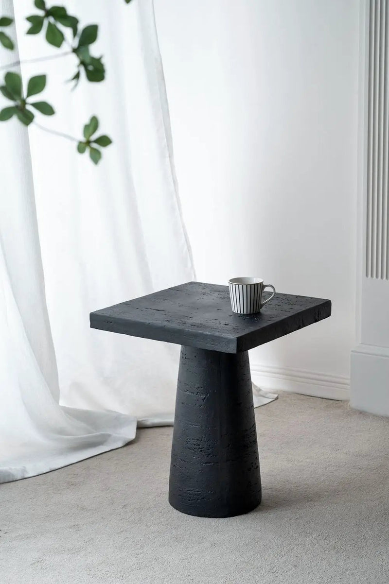 Square Side Table With Pedestal Base by HouseOfZazla