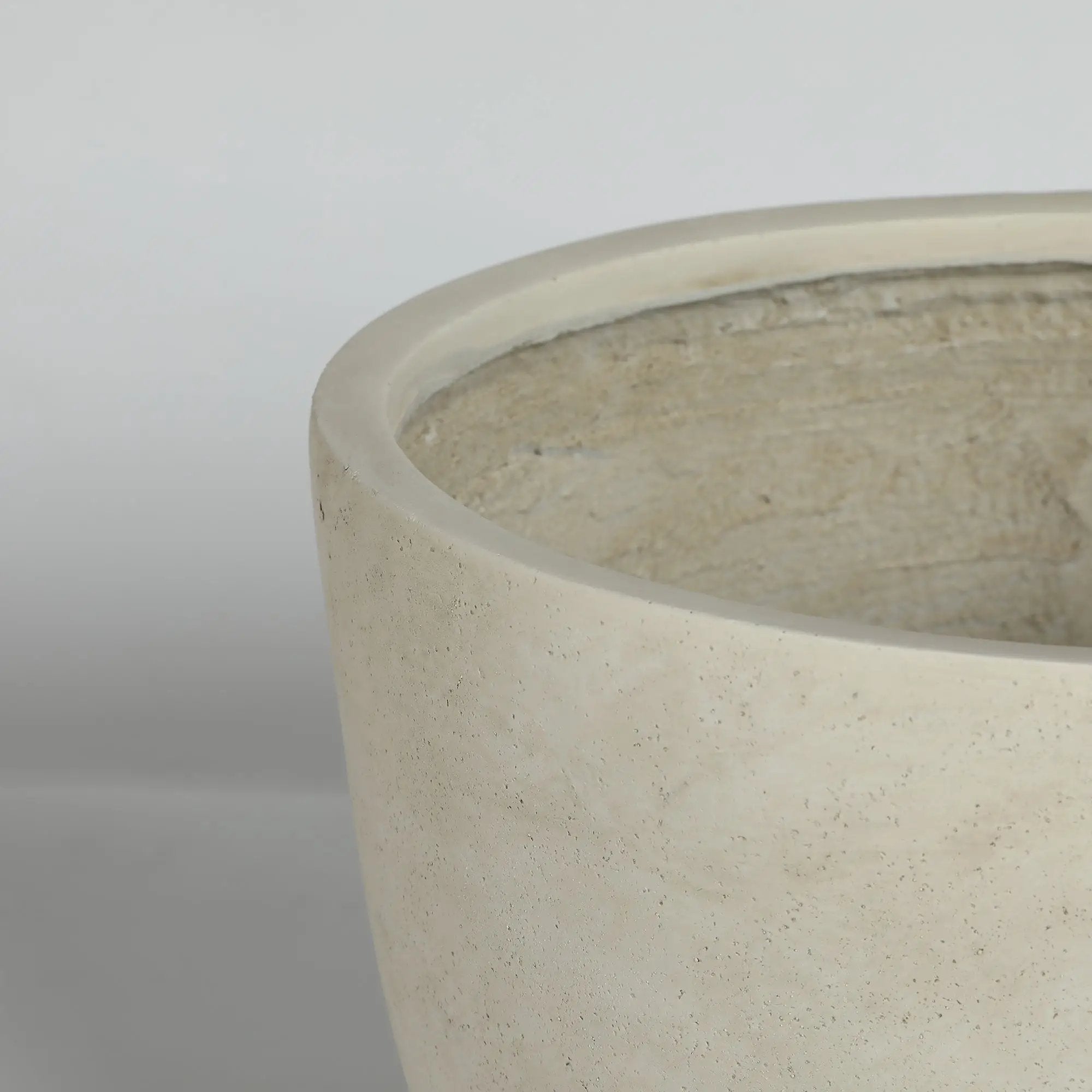 Round Concrete Planter Set of 2, Large Outdoor Indoor Handmade Rustic Decorative Planter Pots with Drainage Holes by HouseOfZazla