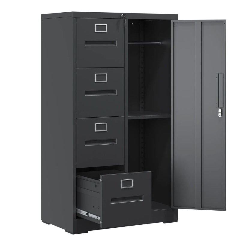Storage Vertical Filing Cabinet With Lock by Unique Piece Furniture