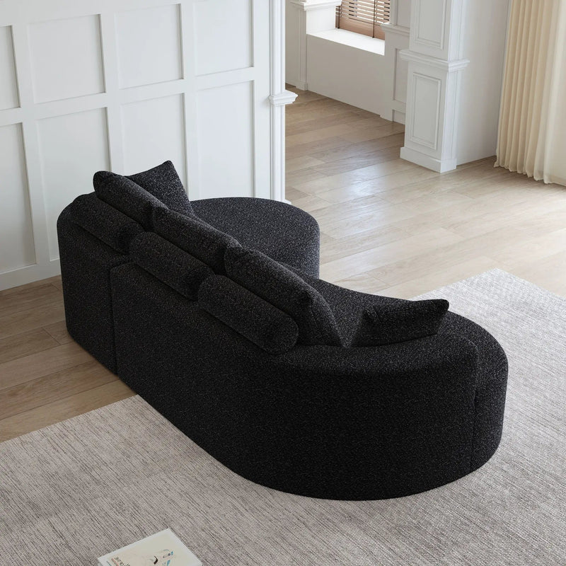 Curved Oversized Sectional Sofa With Extra Deep Seat by HouseOfZazla