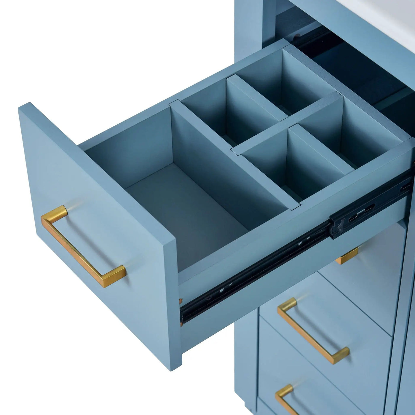 Ceramic Sink Combo, Freestanding Vanity Set With 3 Drawers & Soft Closing Doors by HouseOfZazla