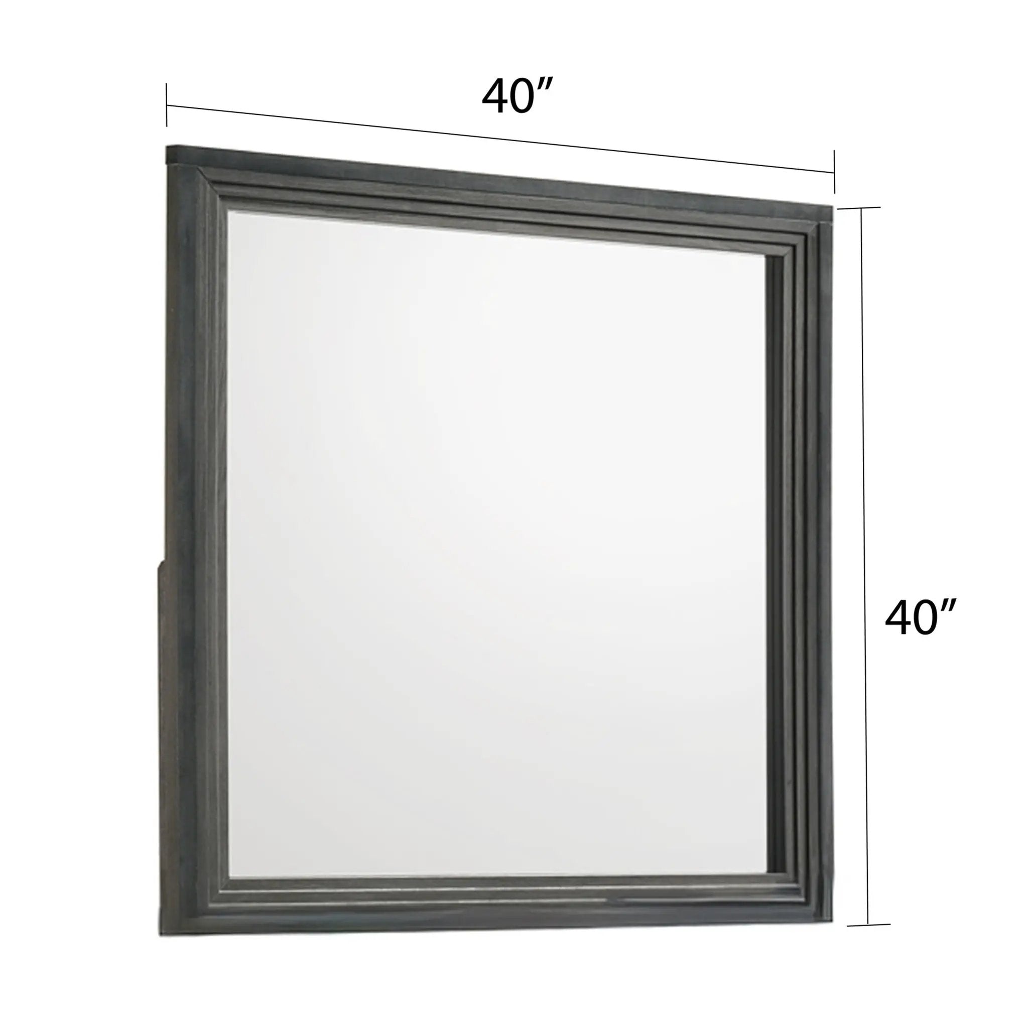 Colorado - Square Mirror (Dresser Not Included) - Charcoal by HouseOfZazla