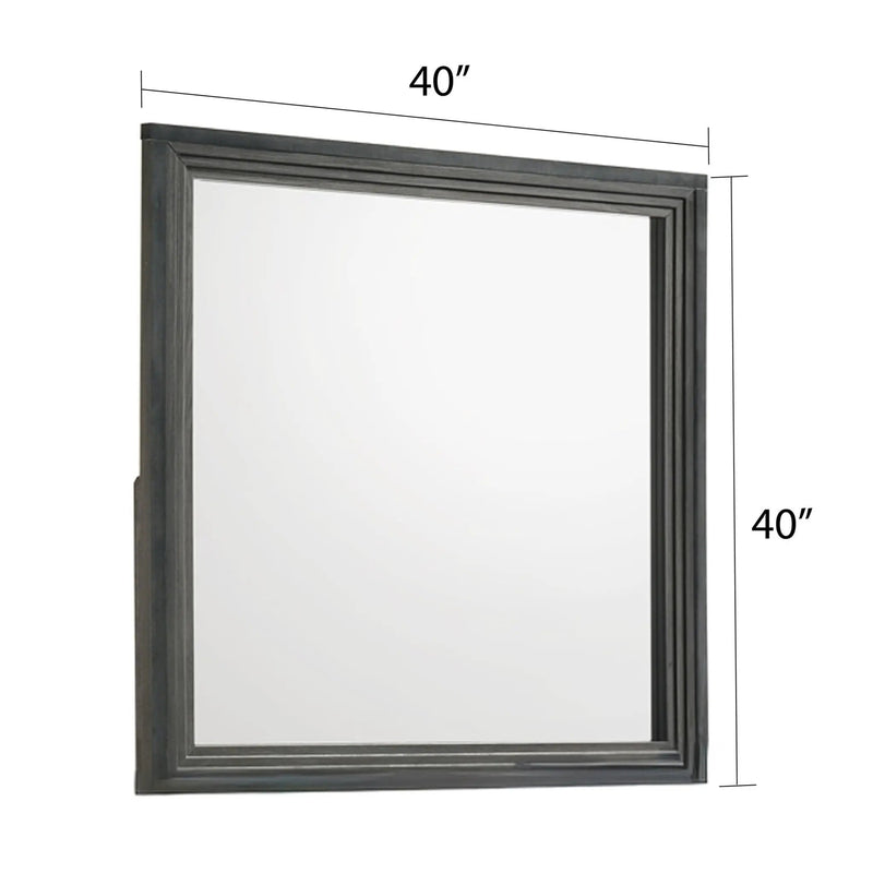 Colorado - Square Mirror (Dresser Not Included) - Charcoal by HouseOfZazla