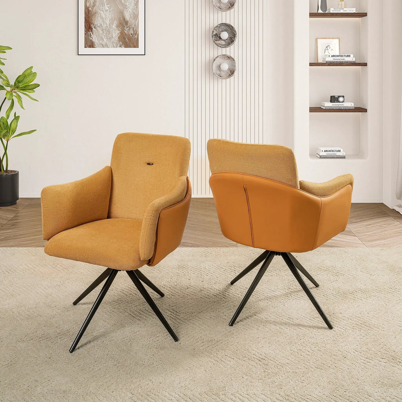 Swivel Home Office Desk Chairs With Arm (Set of 2) by HouseOfZazla