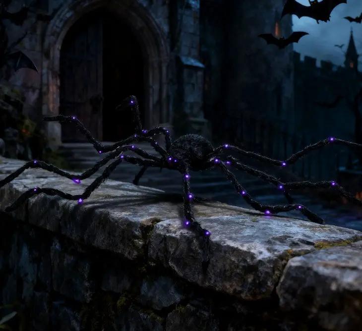 Light-Up Oversized Spider Halloween Yard Decor by HouseOfZazla
