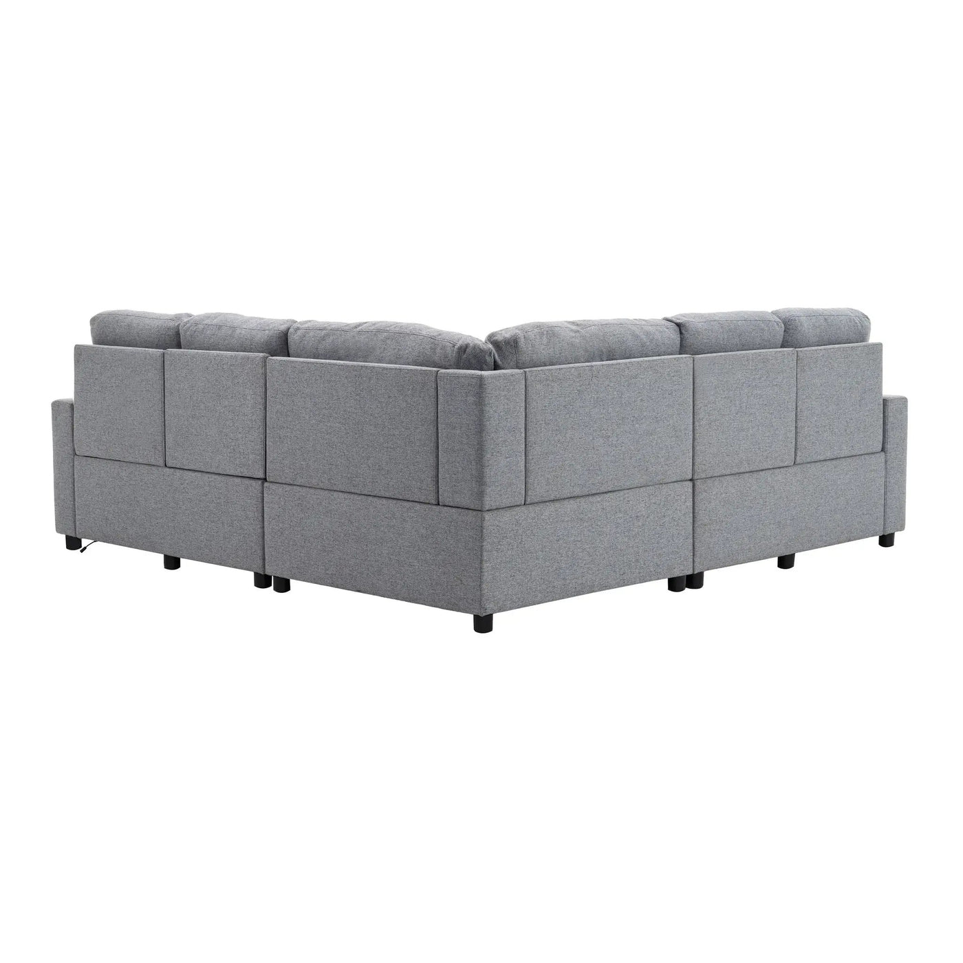 Power Recliner Sectional Sofa Home Theater Reclining Sofa With Two USB Ports, Two Storage Drawers For Living Room by HouseOfZazla