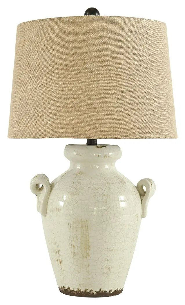 Emelda - Ceramic Table Lamp - Cream by Unique Piece Furniture