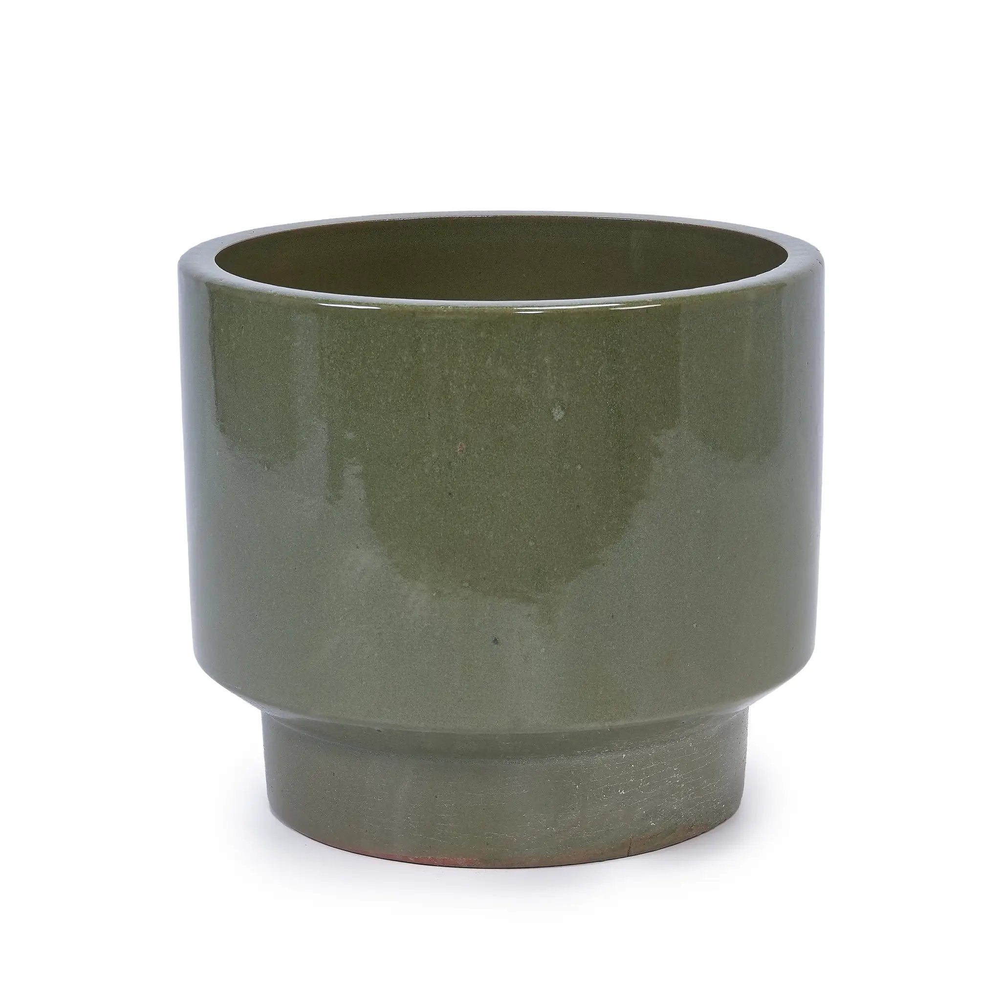 3 Pieces Ceramic Flowerpot Set - Antique Light Green by HouseOfZazla