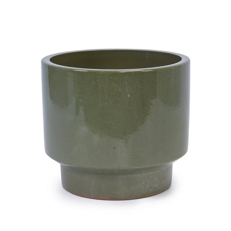 3 Pieces Ceramic Flowerpot Set - Antique Light Green by HouseOfZazla