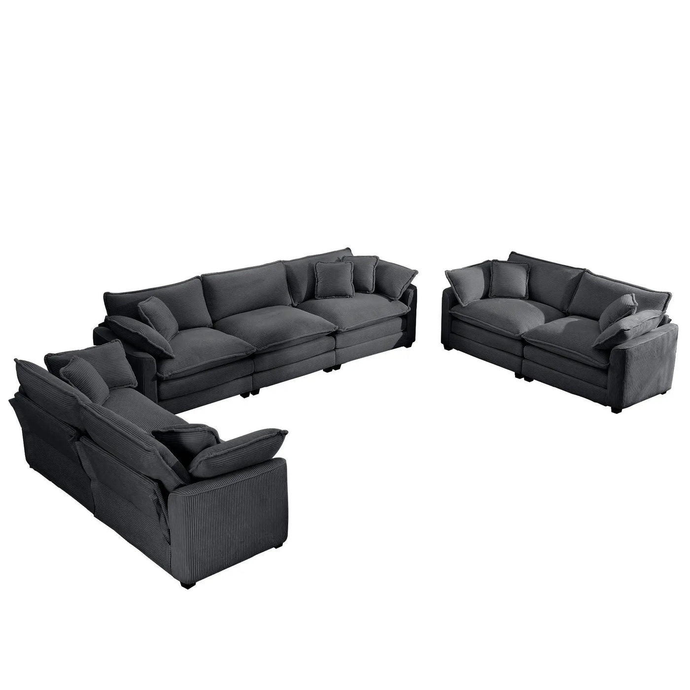 Elegant Oversized Sectional Sofa Set With Deep Seats And Flexible Layout by Unique Piece Furniture