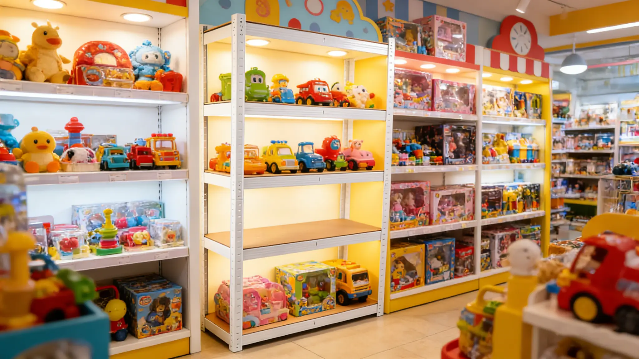 5 Tier Laminated Display Shelving Unit by HouseOfZazla