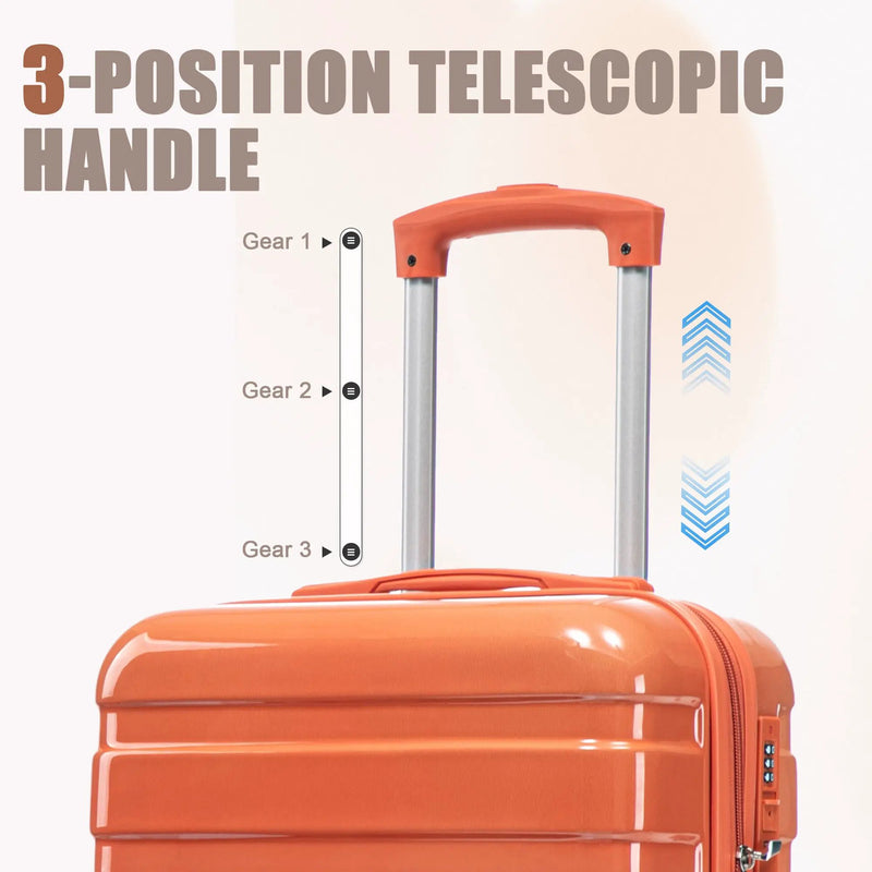 2 Pc PC Spinner Wheel Luggage Set with Gradient Color and Lock by HouseOfZazla