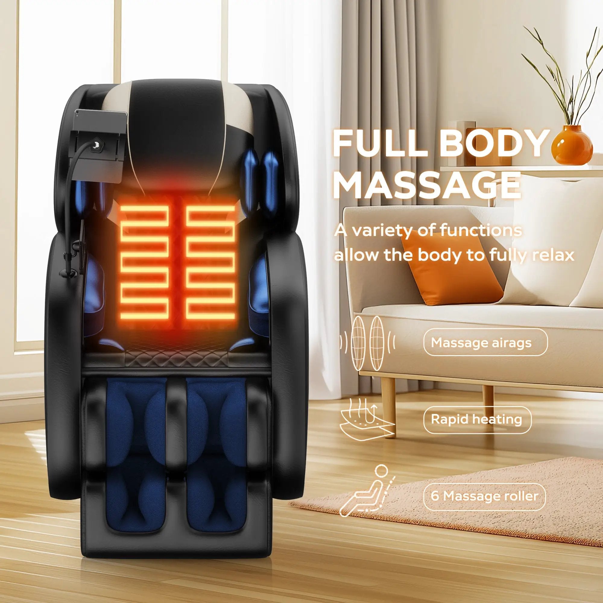 2024 Massage Chair Recliner with Zero Gravity & Full Body Air Pressure by HouseOfZazla