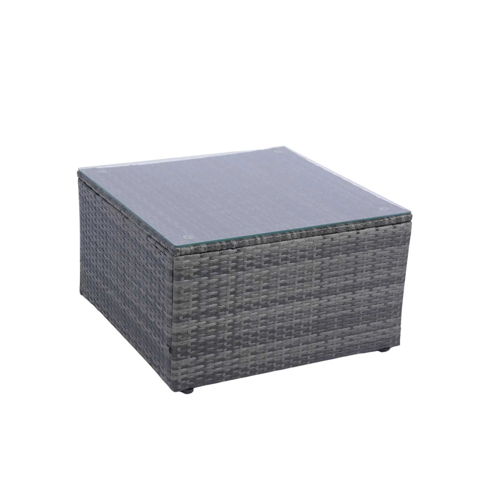 5 Pieces Rattan Sectional Outdoor Furniture Cushioned U Sof Set With 2 Pillow - Gray / Black by HouseOfZazla