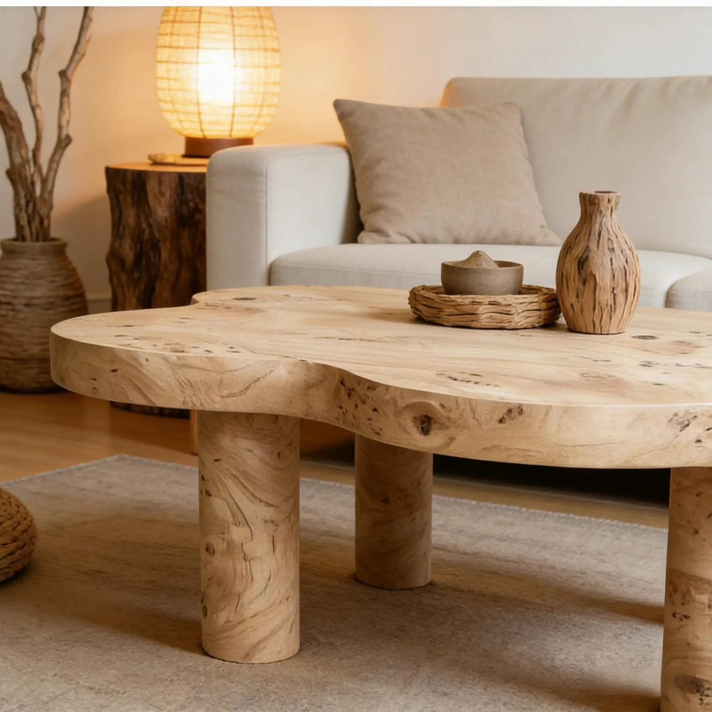 Cloud Shaped Coffee Table With 4 Round Legs by HouseOfZazla
