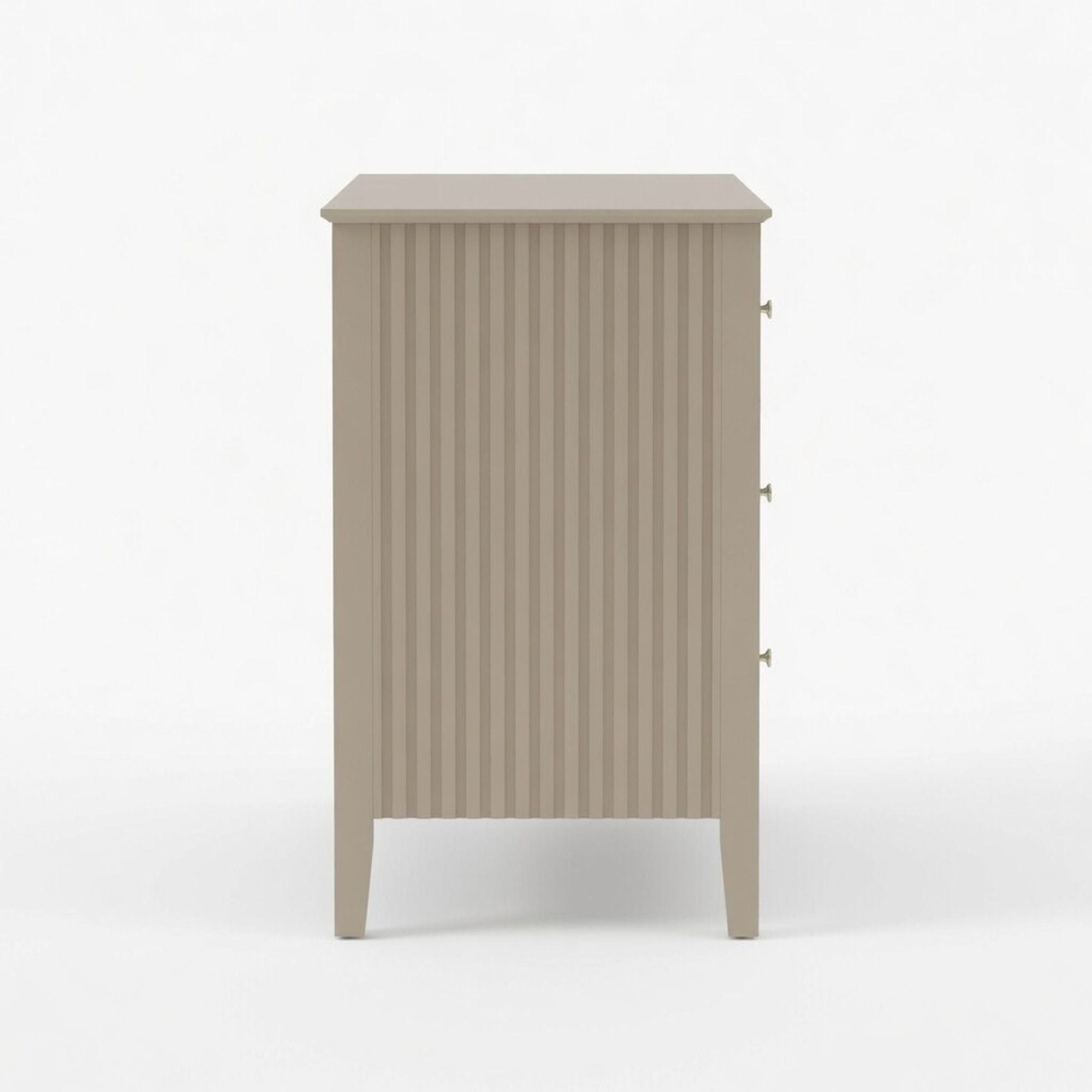 Fluted 3 Drawer Nightstand With Soft Close Slides by HouseOfZazla
