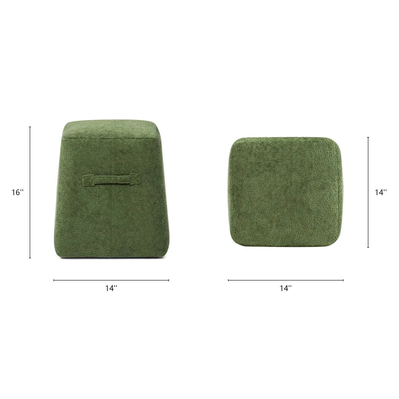 Clyde - Tapered Square Upholstered Ottoman by HouseOfZazla