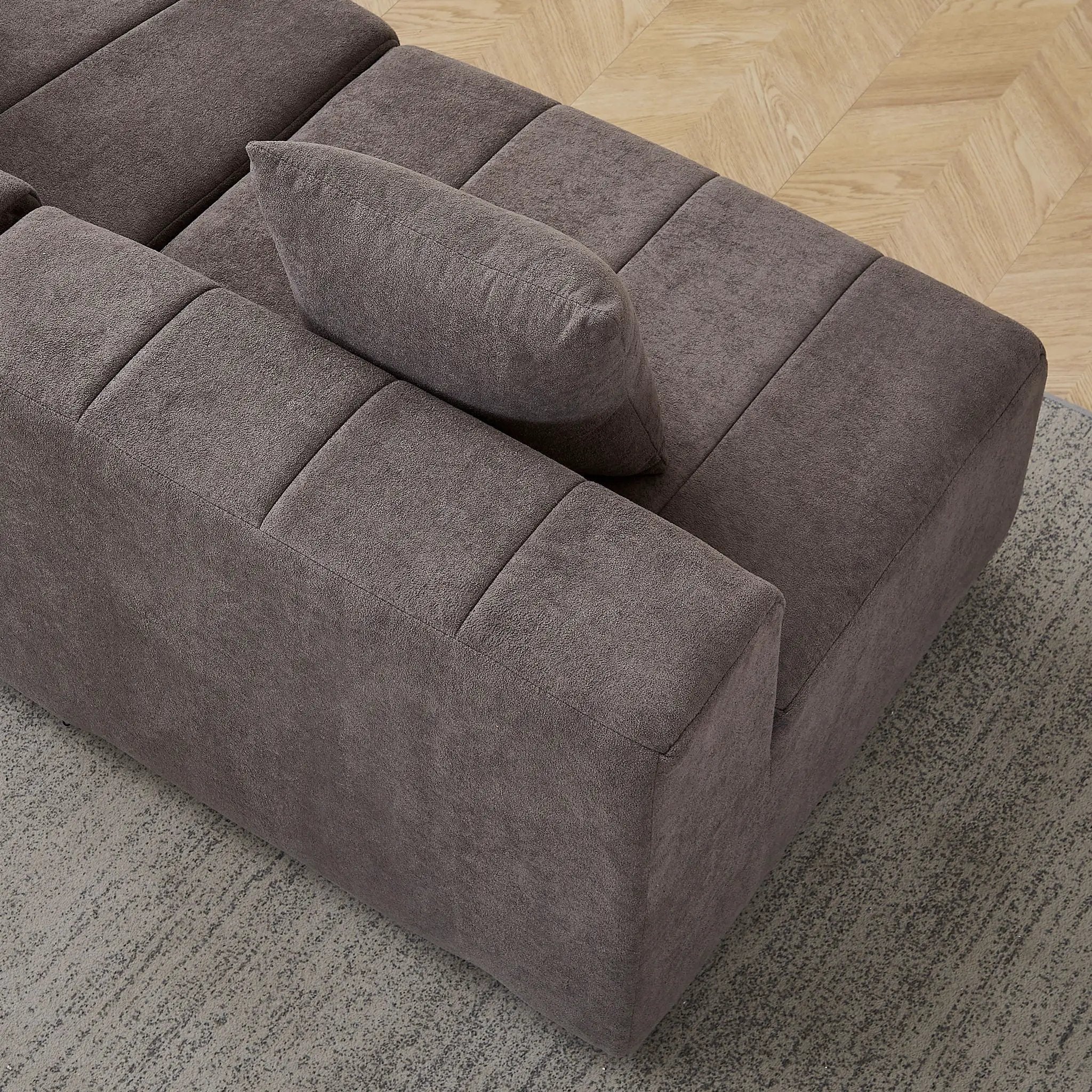 Modular Sectional Sofa With 2 Pillows, Symmetrical Design by HouseOfZazla