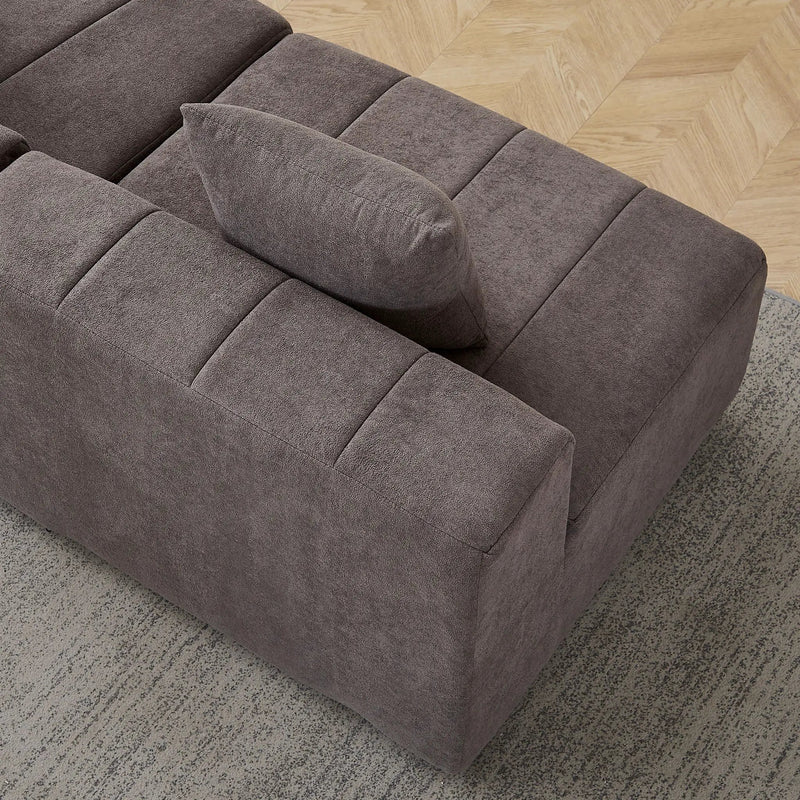 Modular Sectional Sofa With 2 Pillows, Symmetrical Design by HouseOfZazla