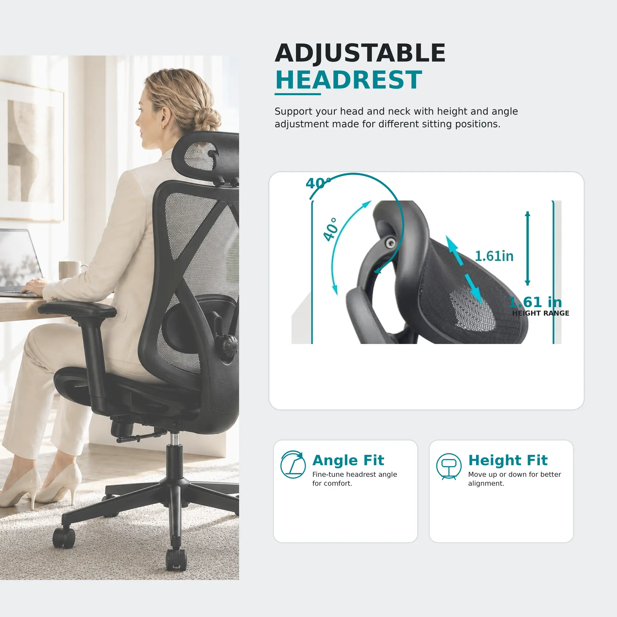 Ergonomic Office Chair with Adjustable Lumbar Support by HouseOfZazla