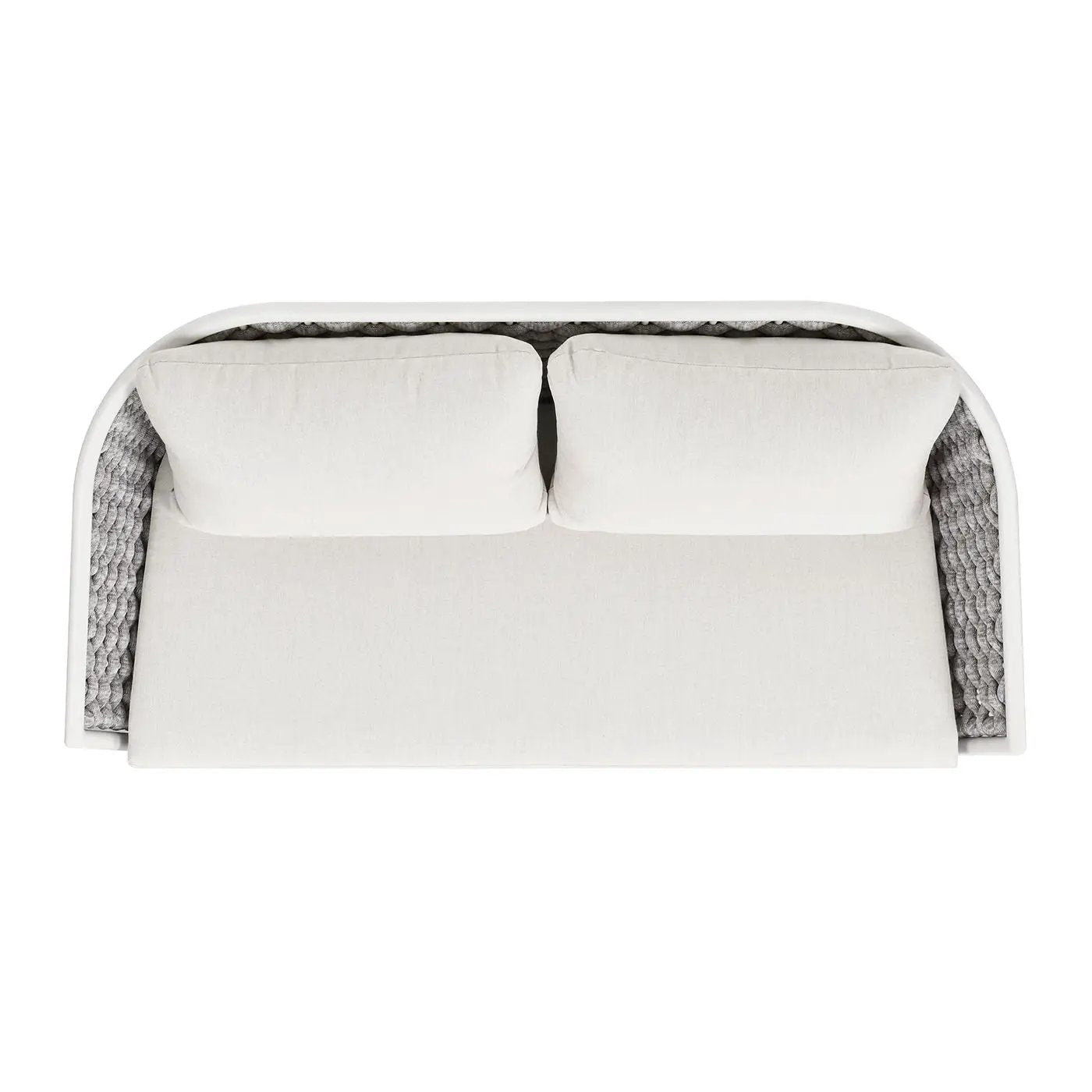 Rowan - Rope Barrel Back Patio Conversation Loveseat Sofa - Optic White by Unique Piece Furniture