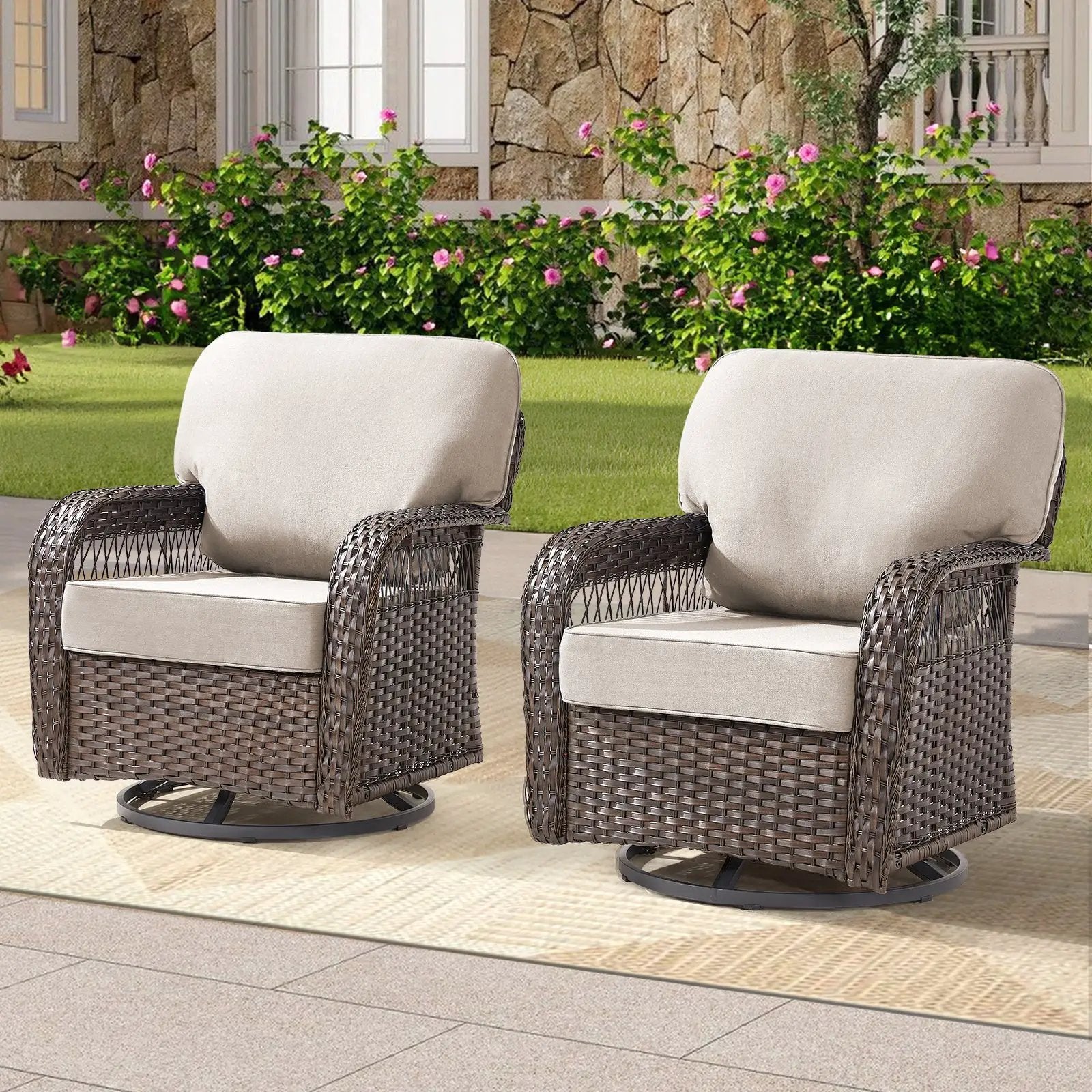 Outdoor Glider Chairs Set of 2 by HouseOfZazla