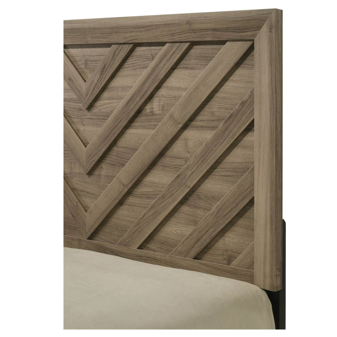 Modern Chevron Patterned Headboard Bed by Unique Piece Furniture