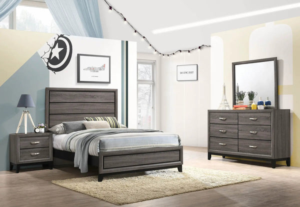 Watson Four-piece Full Bedroom Set Grey Oak