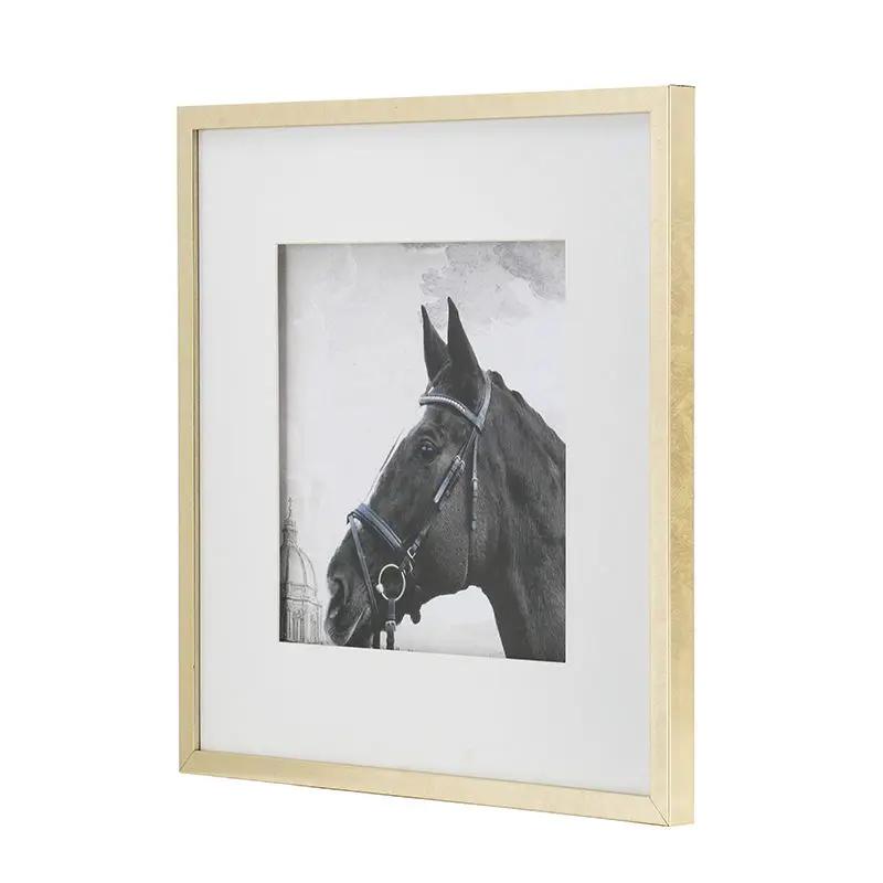 Wall Art Horse Animal Printing, Wall Decor Accent (Set of 2) - Golden / White by HouseOfZazla