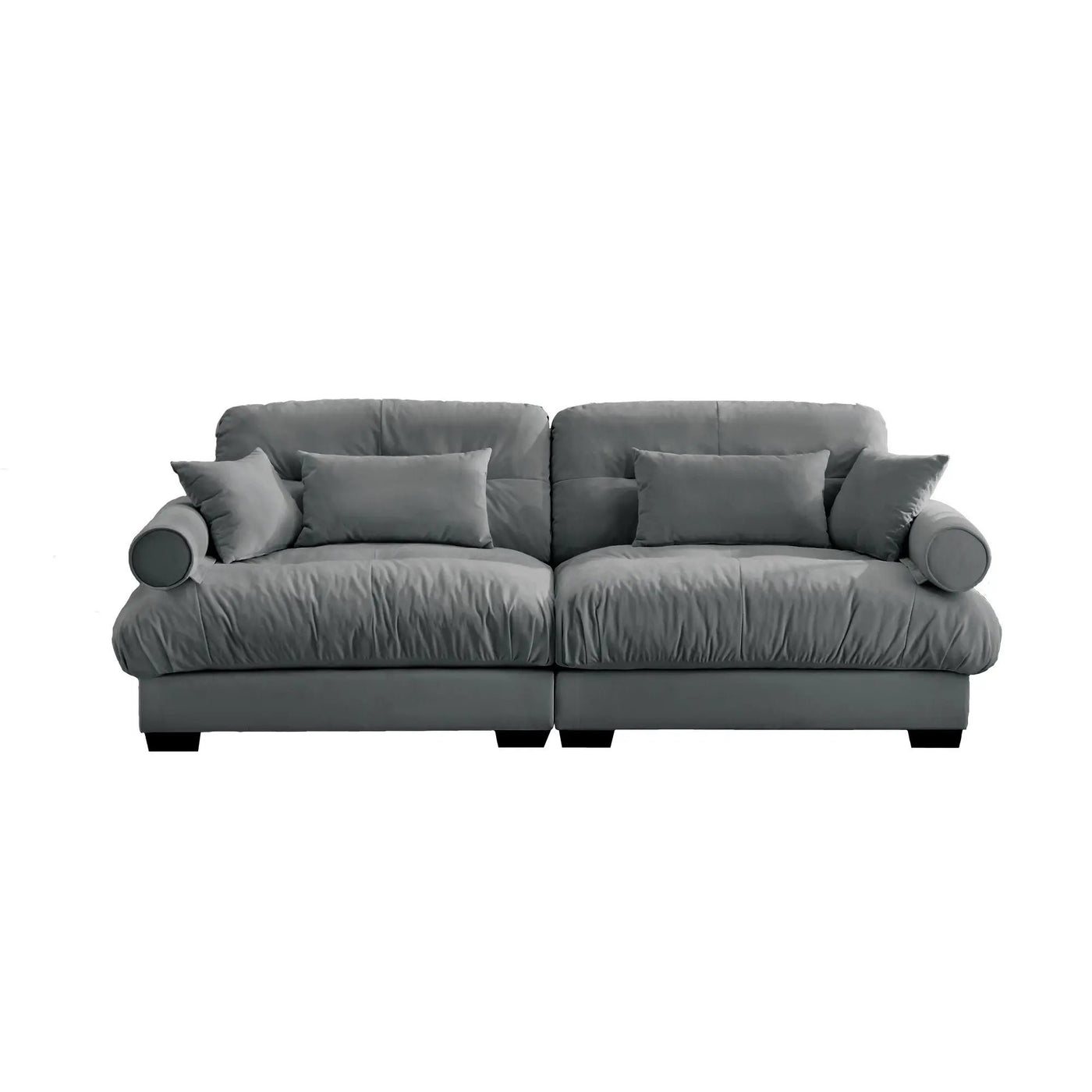 Modern Oversize Sofa With Cloud Like Comfort, Featuring Waist And Throw Pillows by Unique Piece Furniture