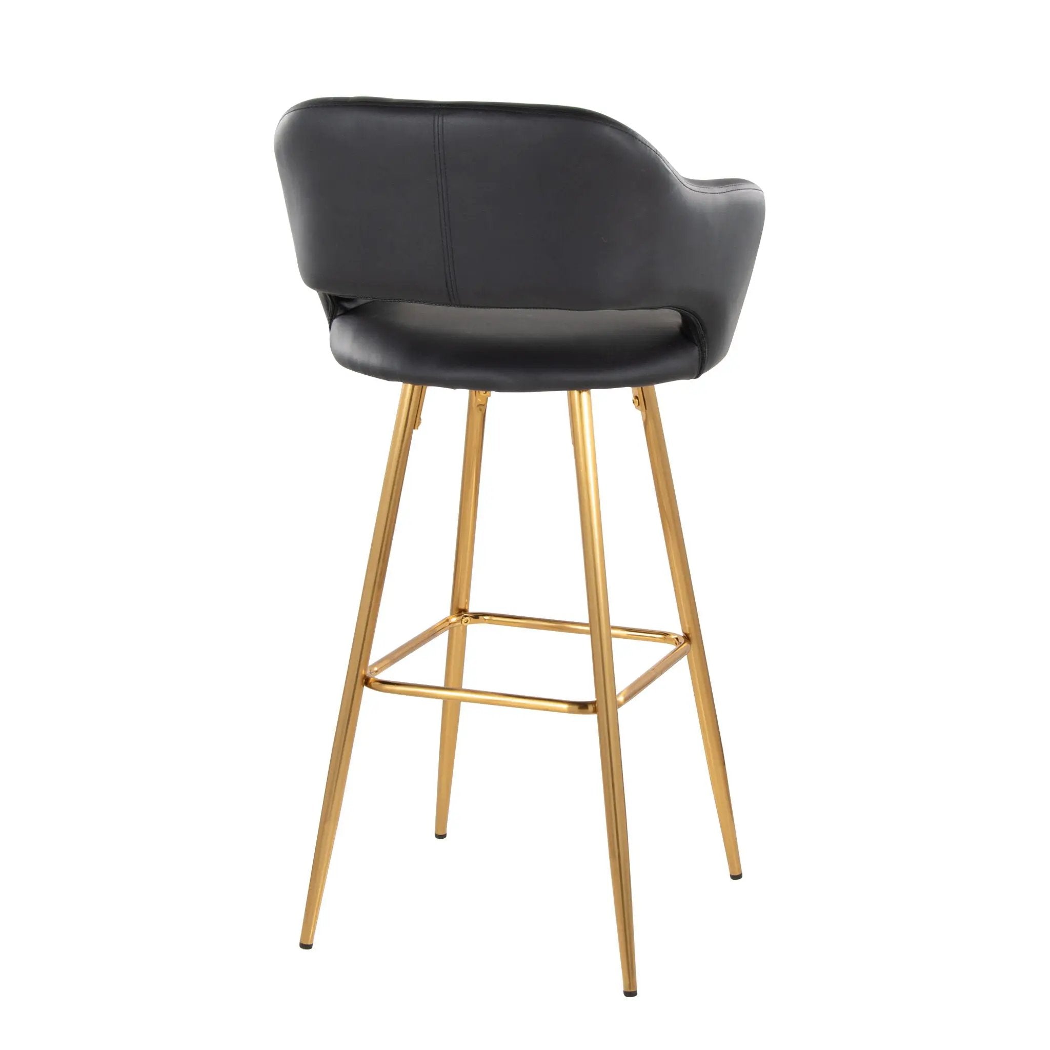 Margarite - Contemporary Fixed Height Barstool With Footrest (Set of 2) With Square by HouseOfZazla