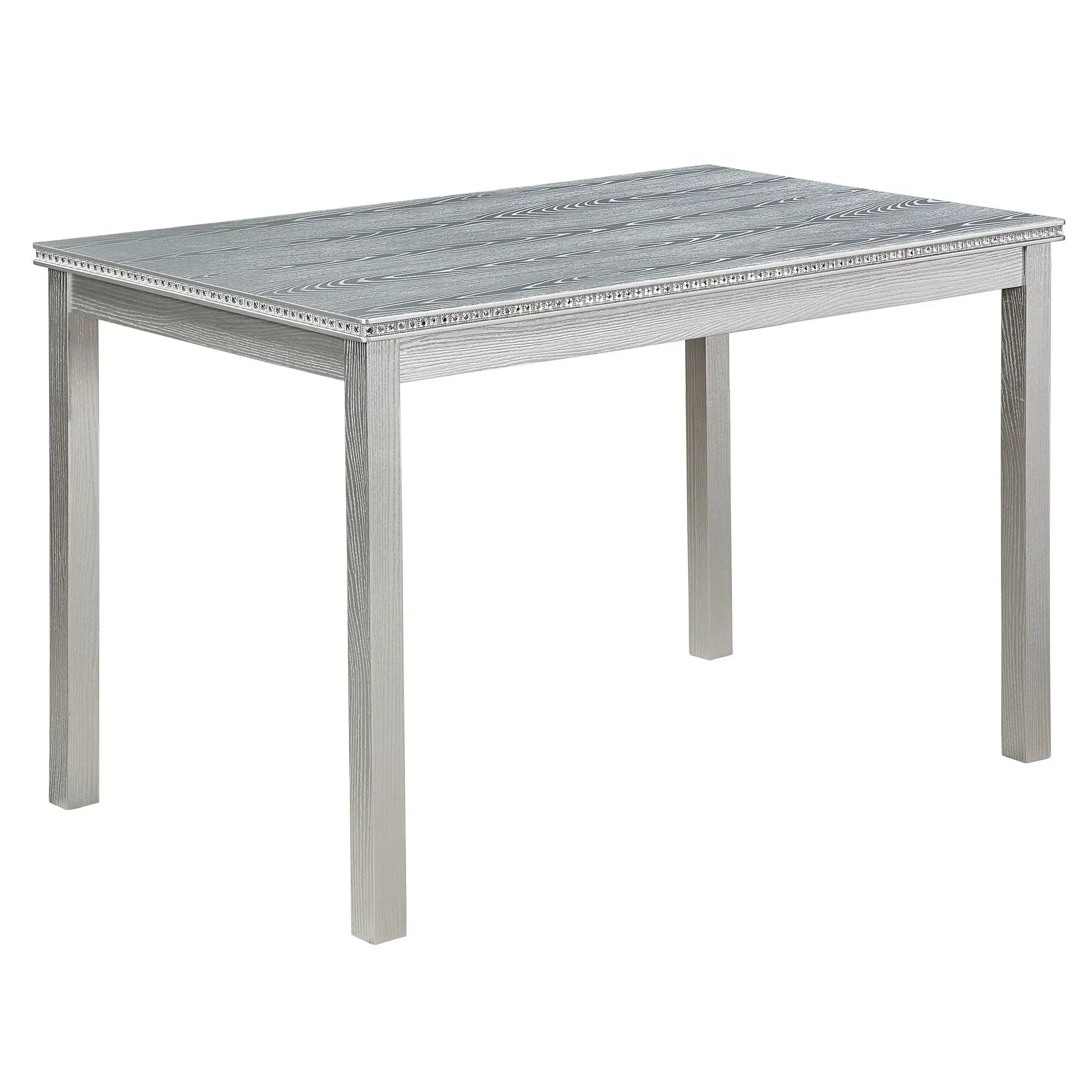 Dining Table Set, Table With A Rectangular Table And Upholstered Chairs