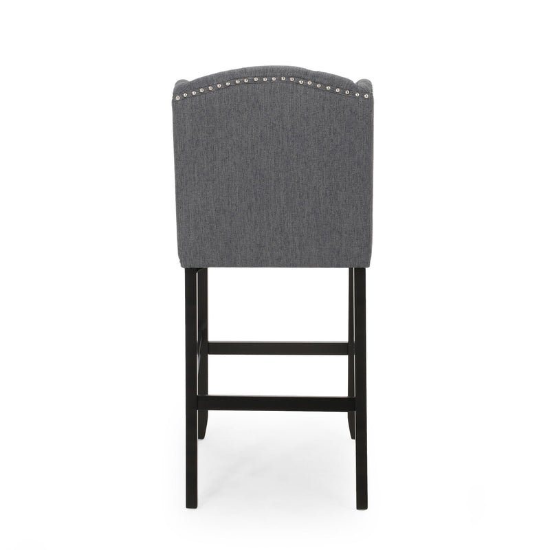 Vienna Contemporary Fabric Tufted Wingback Counter Stools (Set of 2) by HouseOfZazla