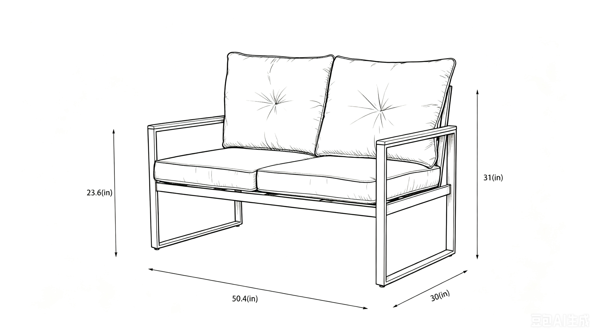 Oversized Steel Outdoor Conversation Set by HouseOfZazla
