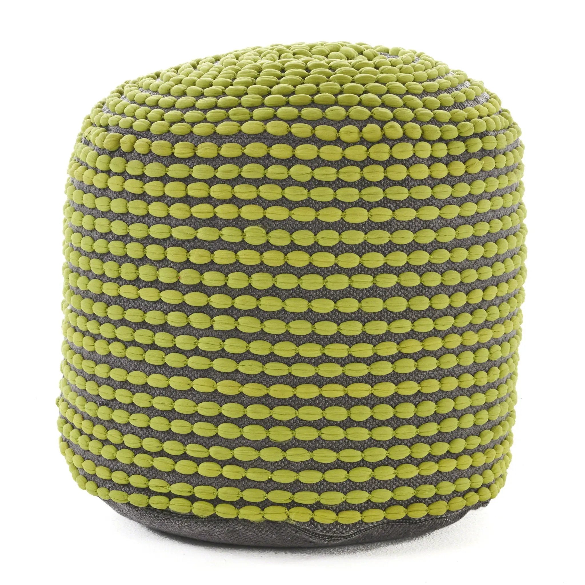 River - Handcrafted Cylindrical Pouf Water Resistant Fabric by Unique Piece Furniture