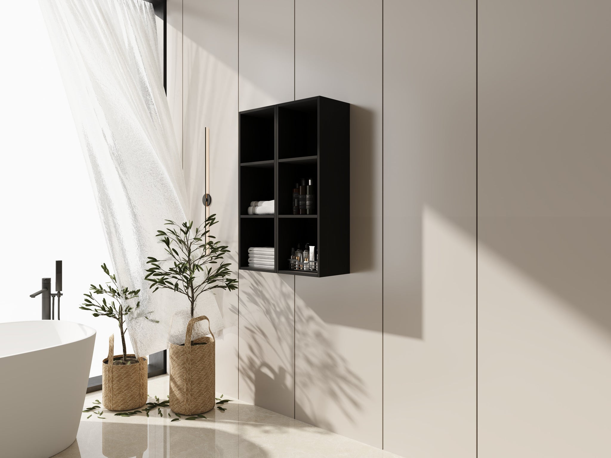 24 Inch Wall Mounted Storage Shelves Combination by HouseOfZazla