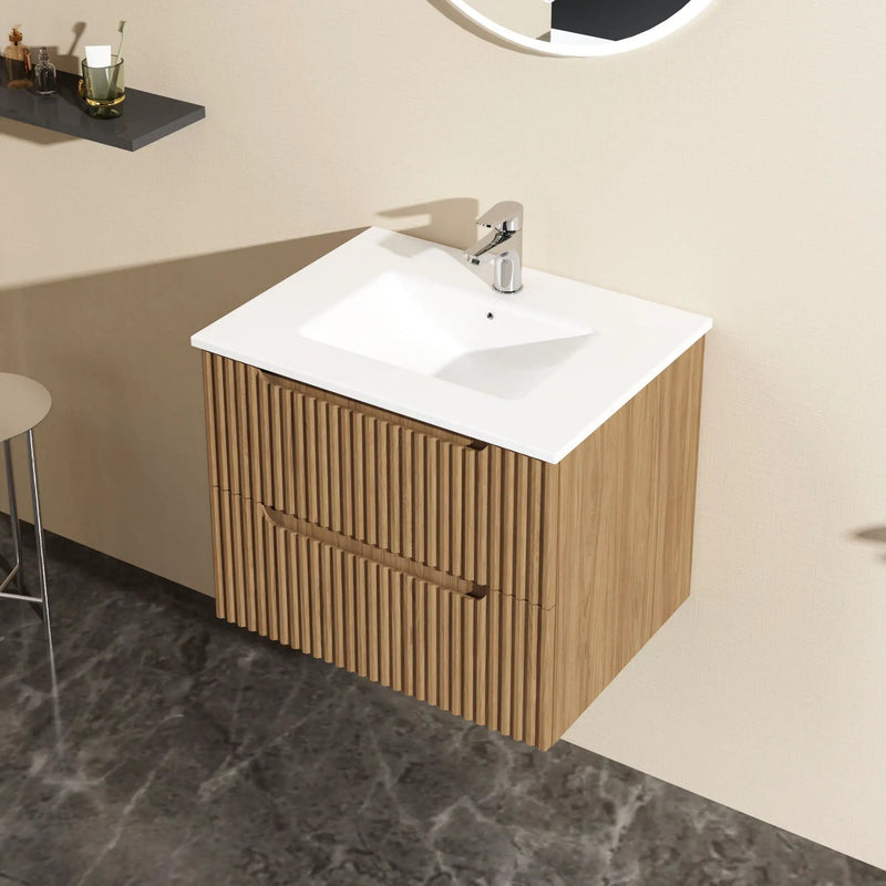Wall Mounted Bathroom Vanity & Sink by Unique Piece Furniture