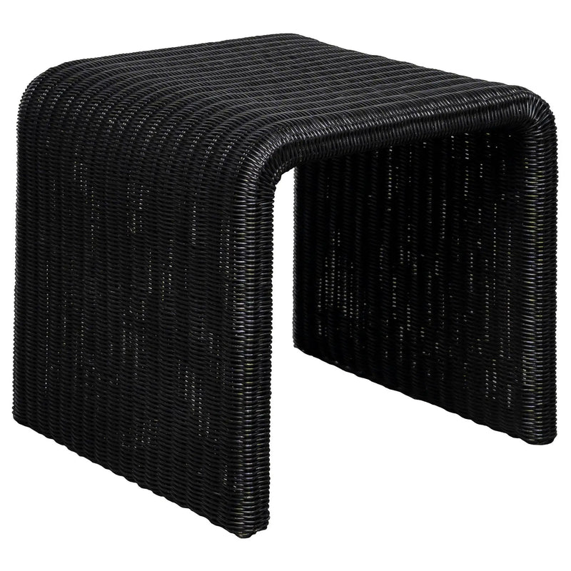Cahya 2-piece Rattan Coffee and End Table Set Black by Unique Piece Furniture