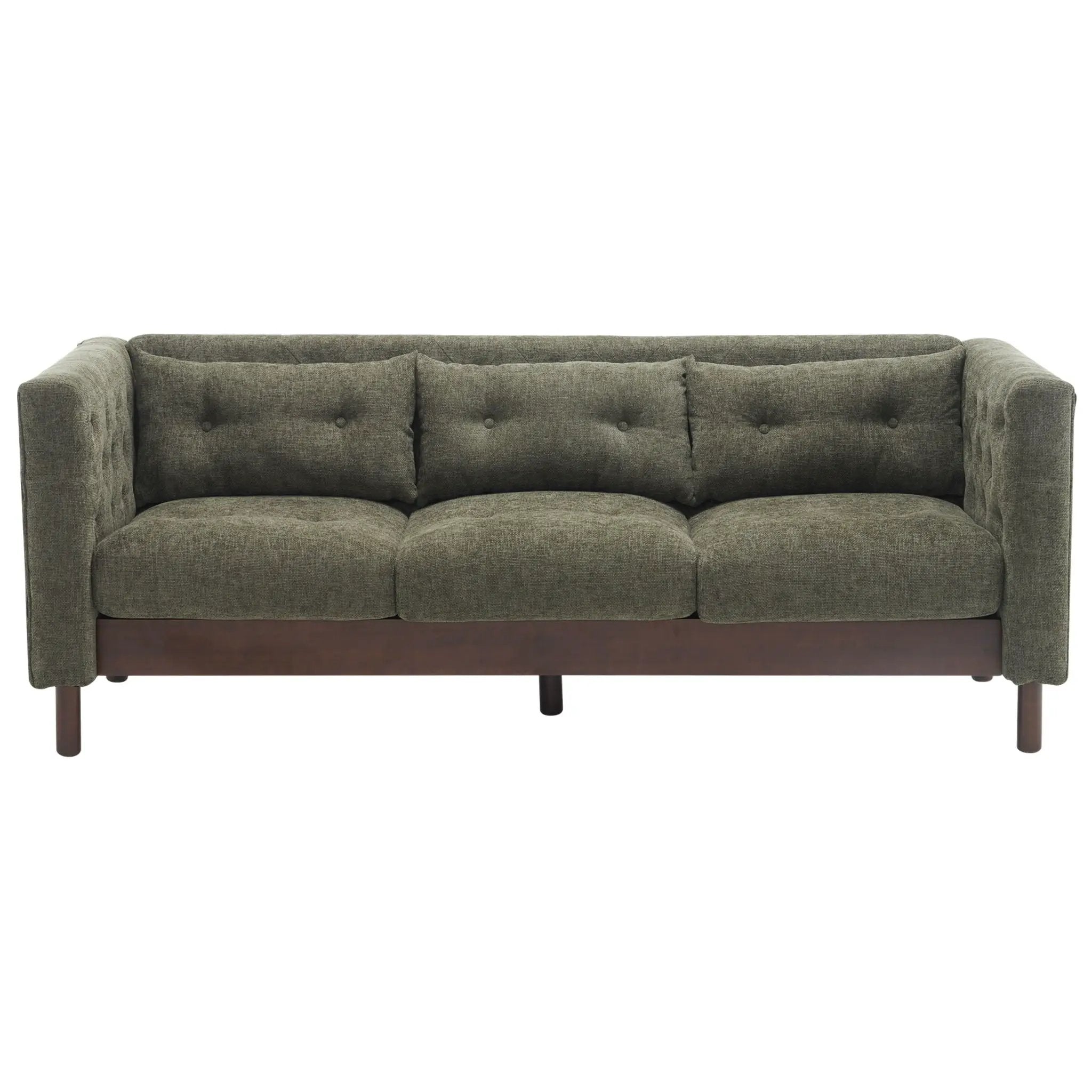 Upholstered Sofa Modern 3 Seater Sofa Couch With Tufted Design For Living Room by Unique Piece Furniture