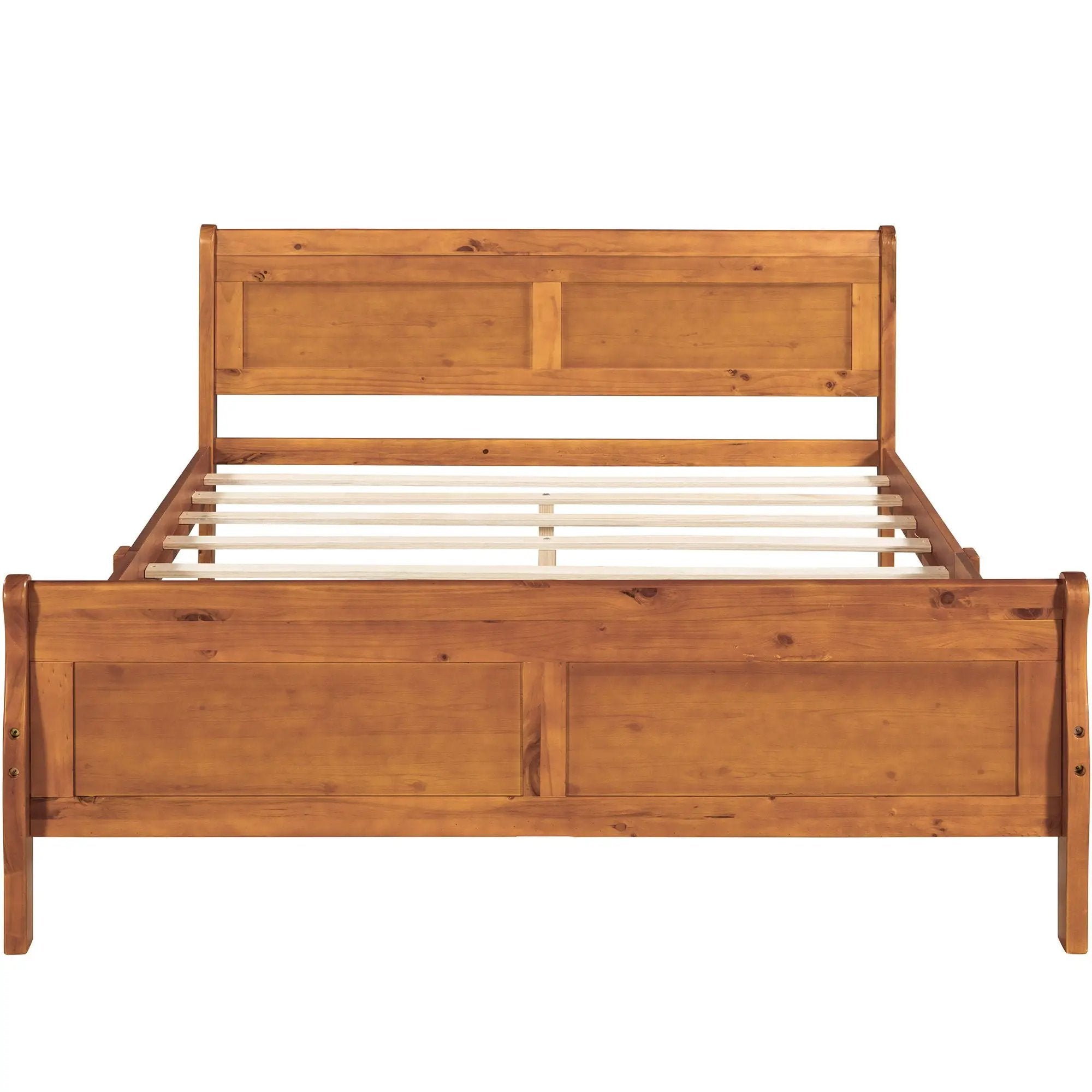 Platform Bed Frame Mattress Foundation Sleigh Bed With Headboard / Footboard / Wood Slat Suppor by Unique Piece Furniture
