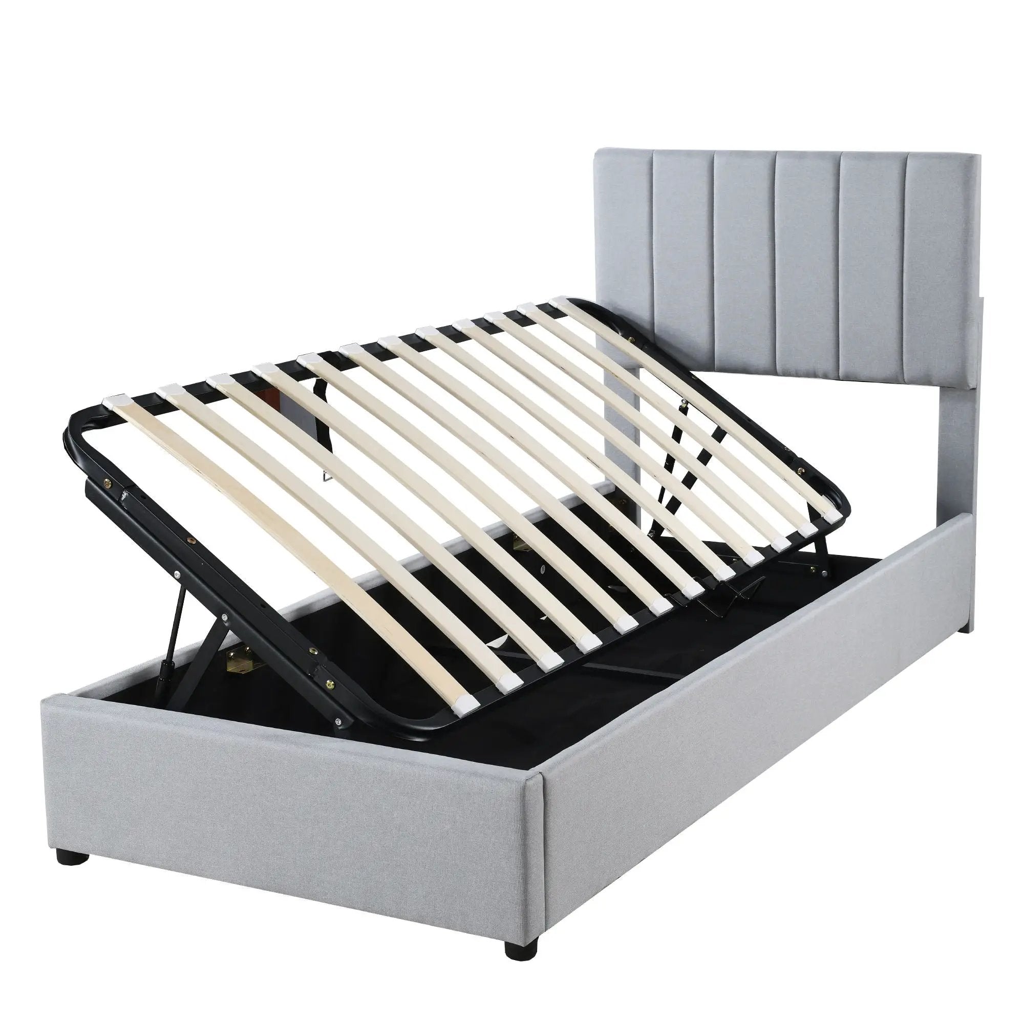 Upholstered Platform Bed With A Hydraulic Storage System by HouseOfZazla