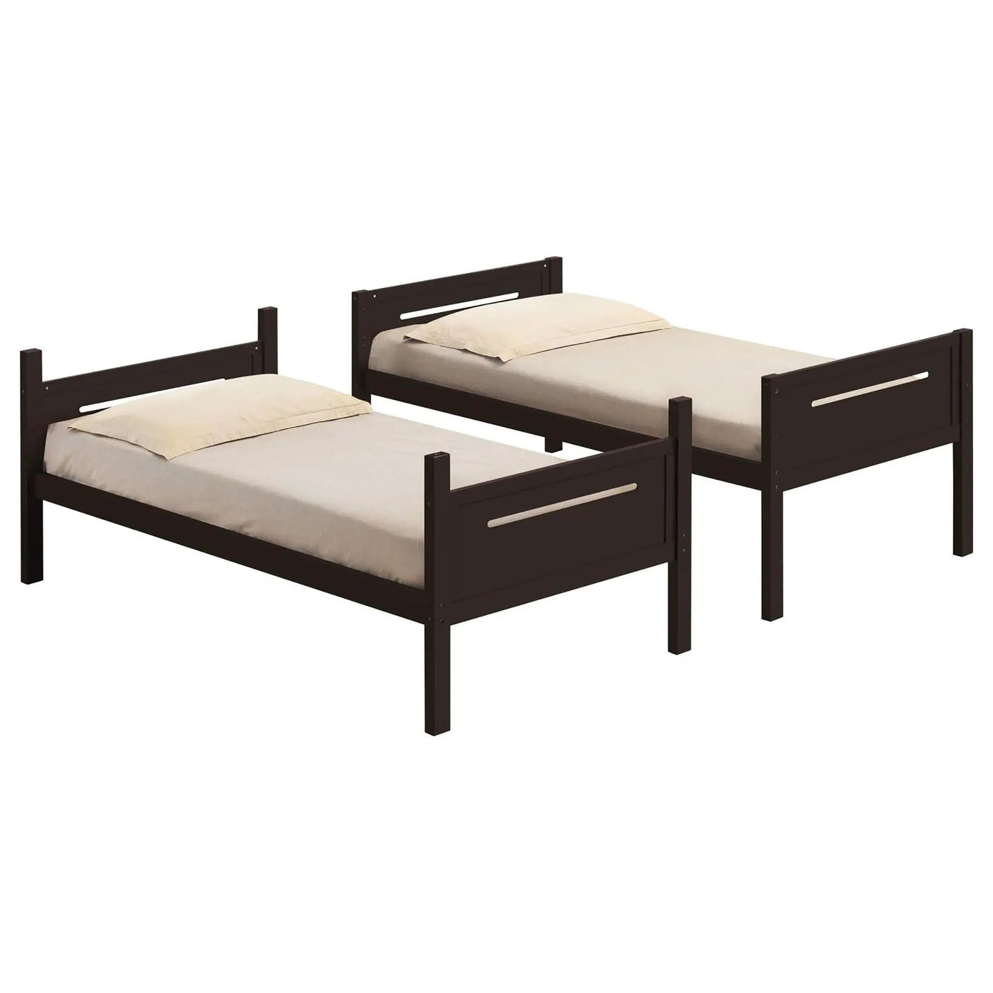 Bunk Bed With Built In Ladder, Safety Guardrails And Angled Access Step by HouseOfZazla