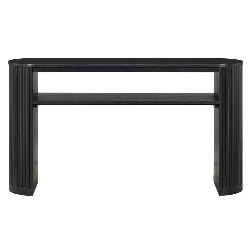 Console Table With Fluted Legs, Open Shelf by Unique Piece Furniture