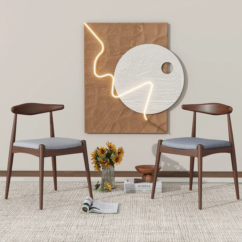 Dining Chairs With Ergonomic Backrest & Comfort Cushions (Set of 2) by HouseOfZazla