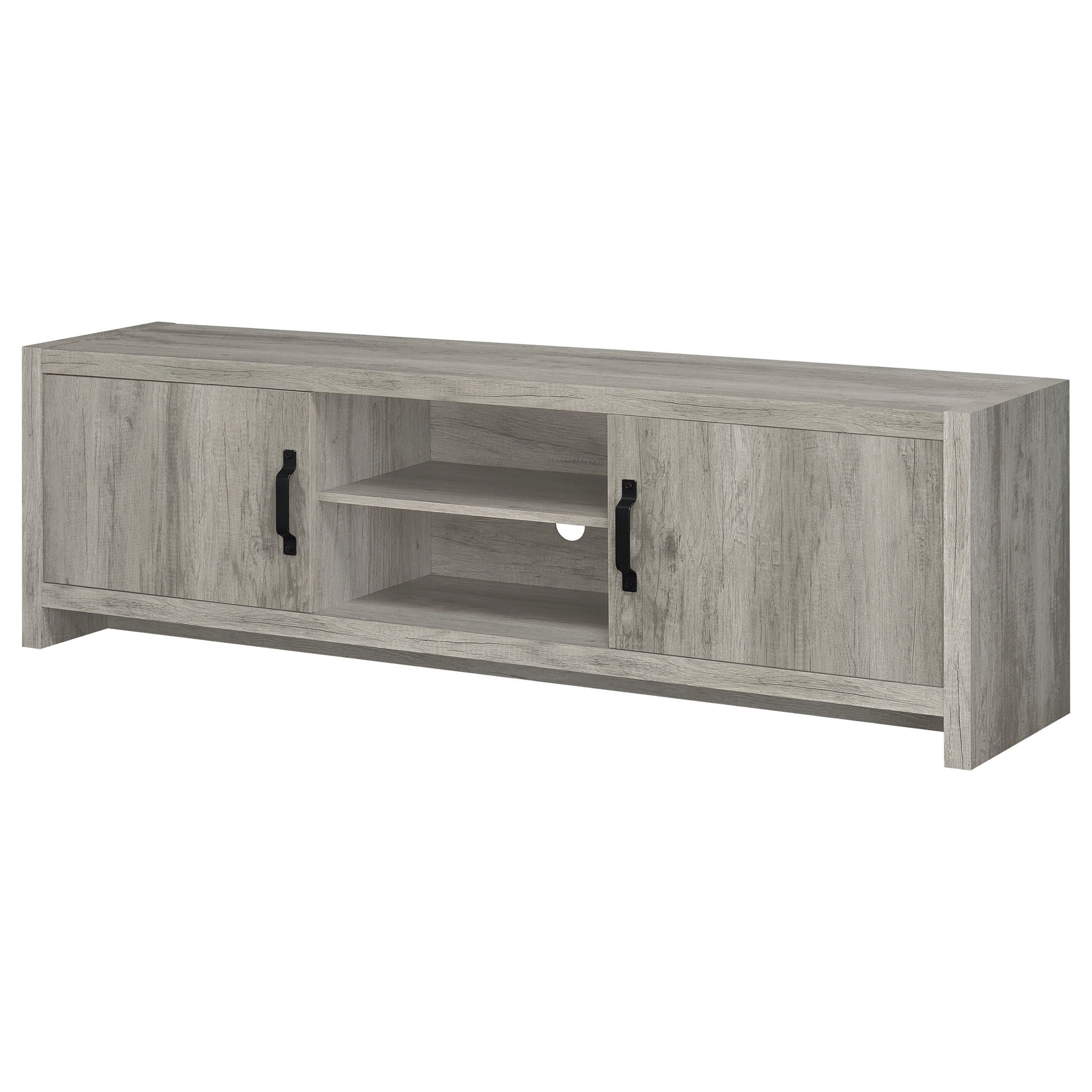 Conifer - TV Stand With Adjustable Shelves - Gray by HouseOfZazla