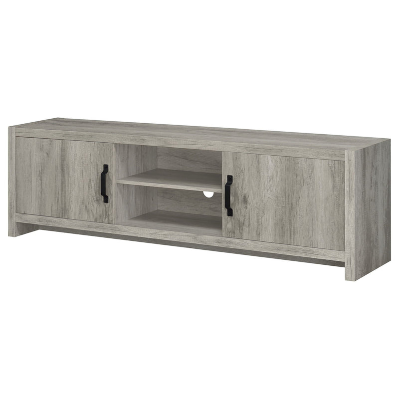 Conifer - TV Stand With Adjustable Shelves - Gray by HouseOfZazla