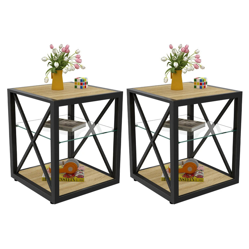 Set of 2 Modern End Table Nightstands by HouseOfZazla