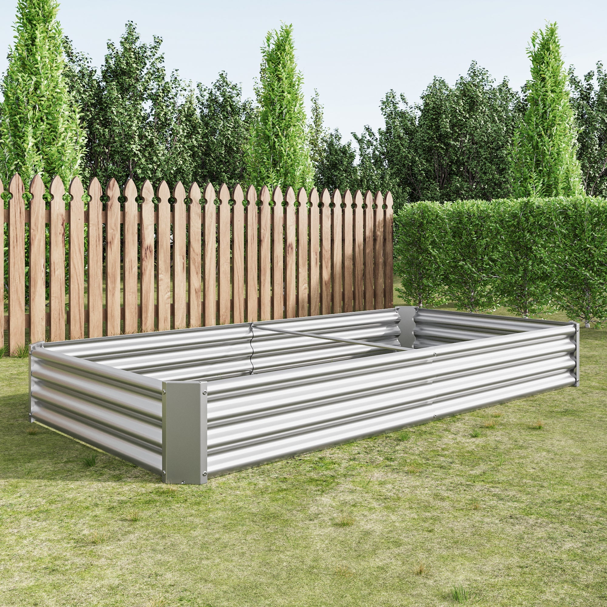 Raised Garden Bed Kit - Metal 7.6x3.7x0.98 ft by HouseOfZazla