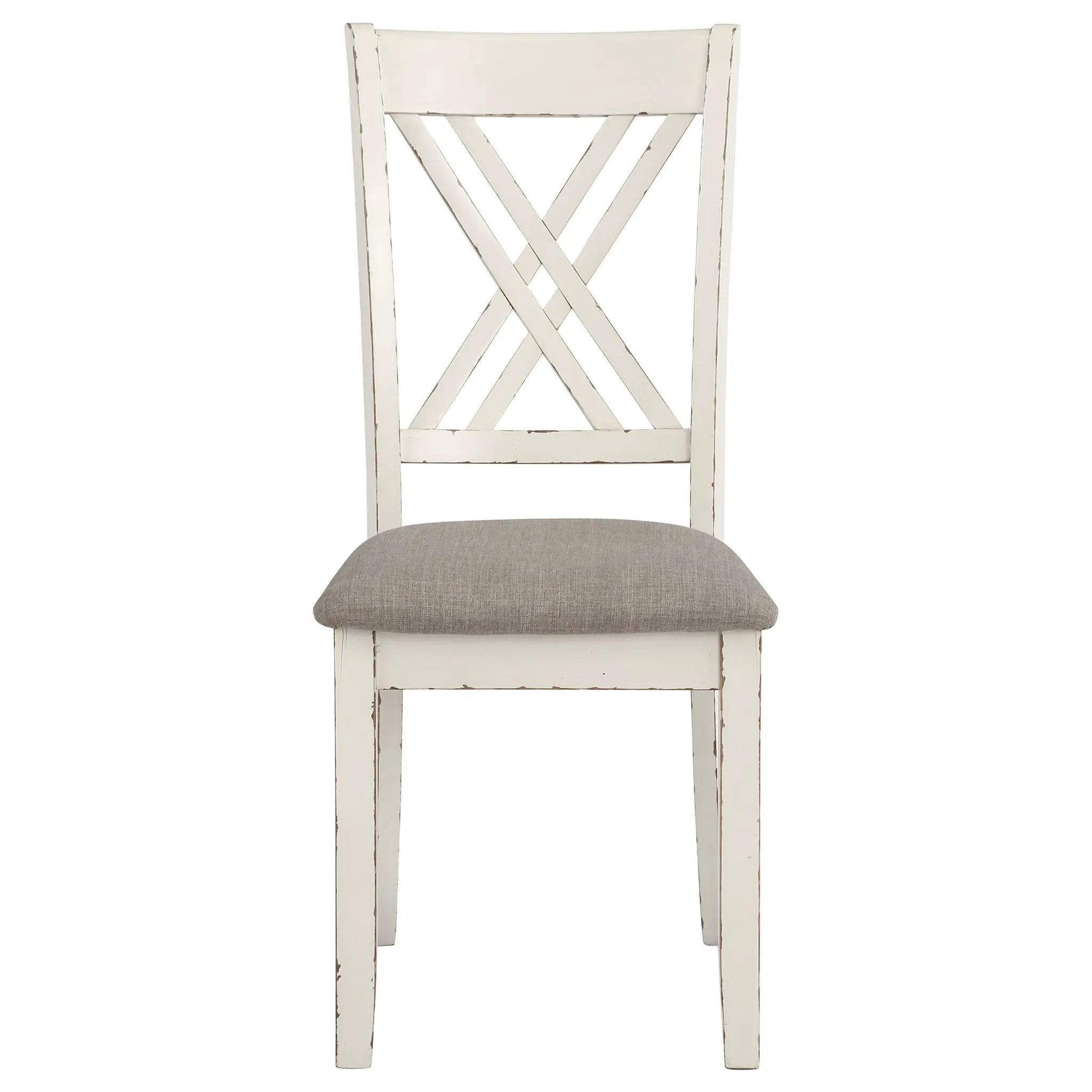 Ebers - 7 Dining Set With 2 Tone Upholstered Chairs - Vanilla White